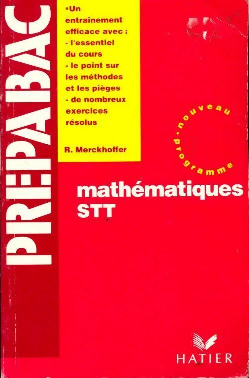 Mathématiques Terminales STT - René Merckhoffer - Livre