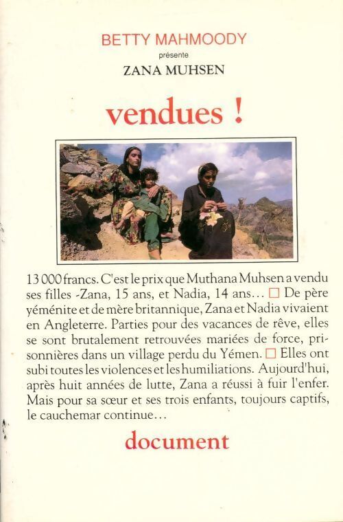 Vendues ! - Zana Mushen - Livre