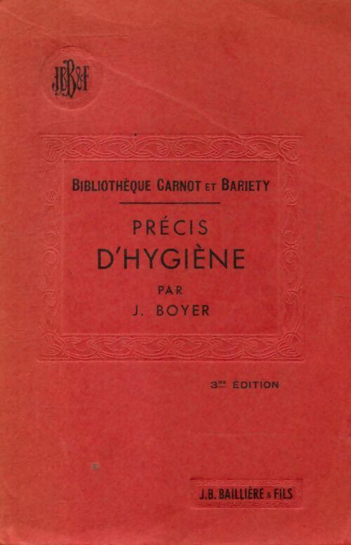 Précis d'hygiène - Jean Boyer - Livre