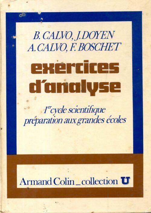 Exercices d'analyse - Collectif - Livre