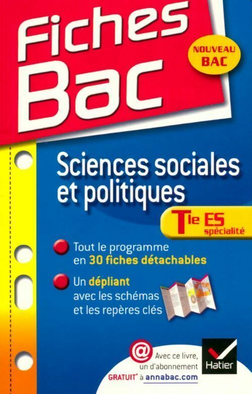 Sciences sociales et politiques Terminale ES - Marc Pelletier - Livre