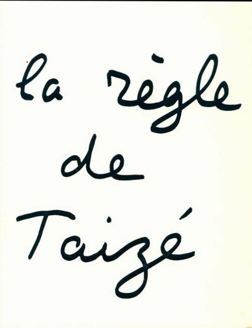 La règle de Taizé - Inconnu - Livre