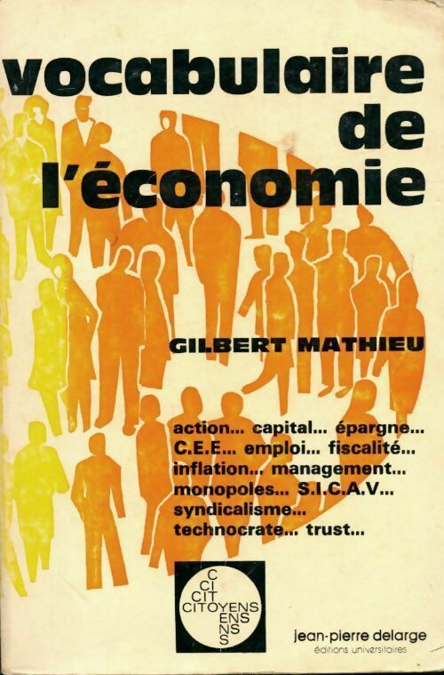 Vocabulaire de l'économie - Gilbert Mathieu - Livre