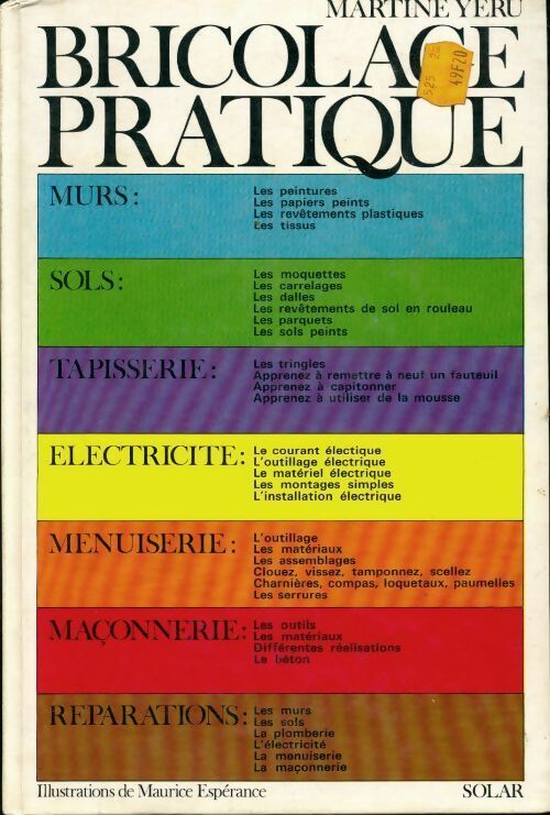 Bricolage pratique - Martine Yéru - Livre