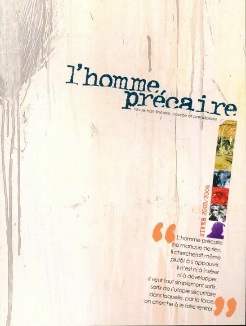 L'homme précaire hiver 2005/2006 - Collectif - Livre