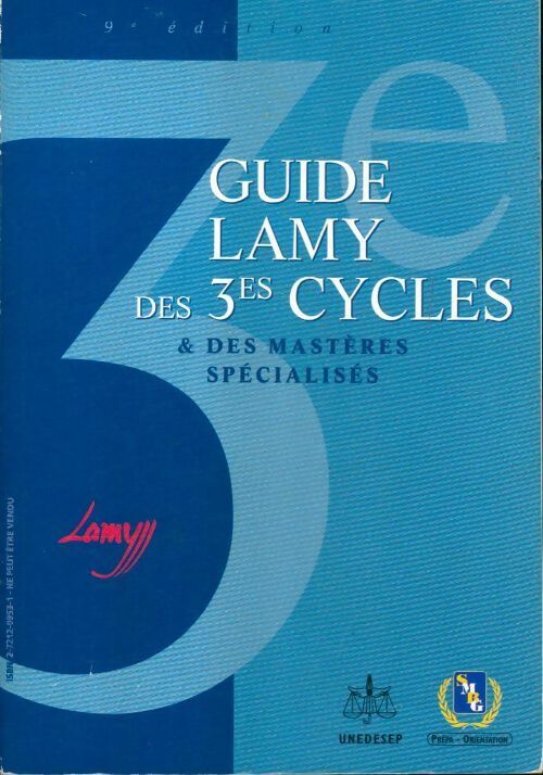 Guide Lamy des 3es Cycles et des mastères spécialisés - Collectif - Livre