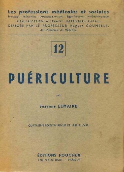 Puericulture - Suzanne Lemaire - Livre
