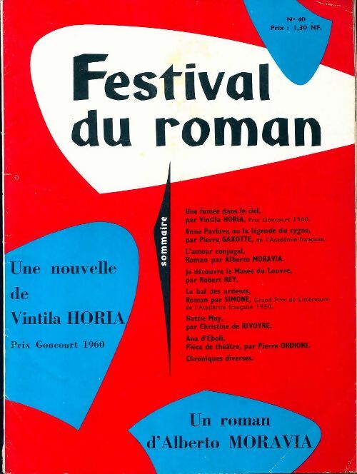 Festival du roman n°40 : Une fumée dans le ciel de V. Horia - Collectif - Livre