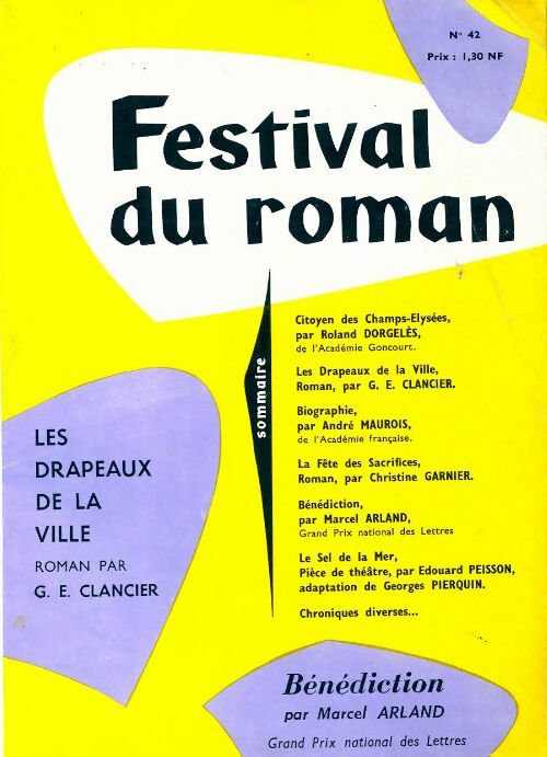Festival du roman n°42 : Les drapeaux de la ville de Clancier - Collectif - Livre