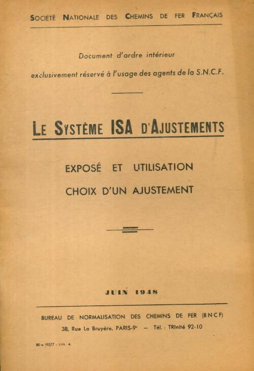 Le système ISA d'Ajustements - Collectif - Livre