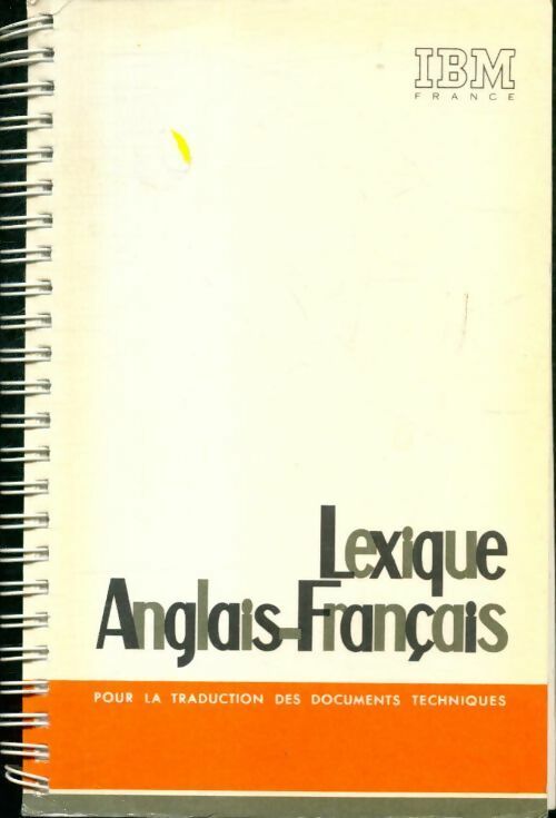 Lexique anglais-français pour la traduction des documents techniques - Inconnu - Livre