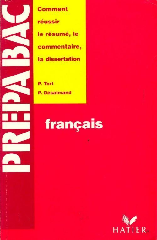 Français 1ère - Patrick Tort - Livre