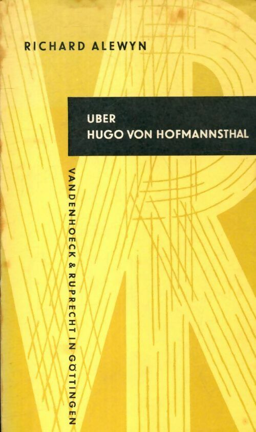 Uber Hugo Von Hofmannsthal - Richard Alewyn - Livre