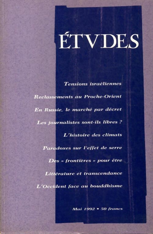 Etudes n°376-5 - Collectif - Livre