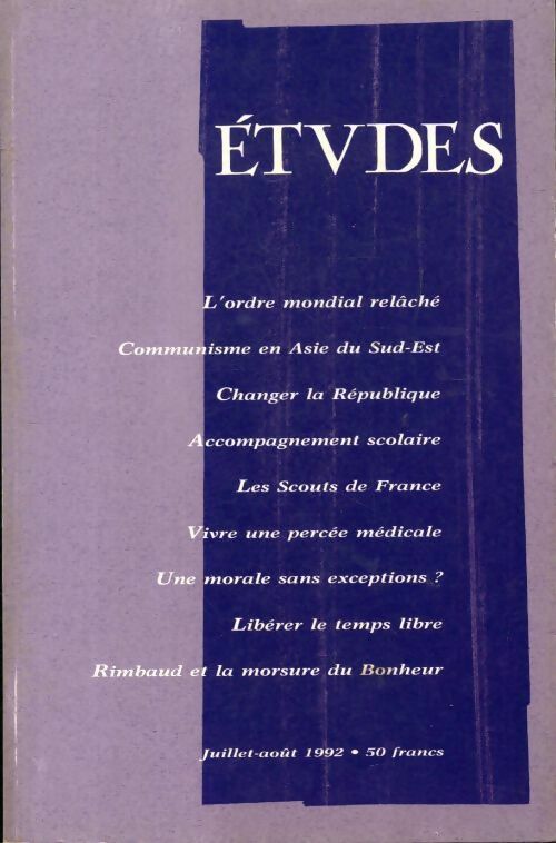 Etudes n°377-1 - Collectif - Livre