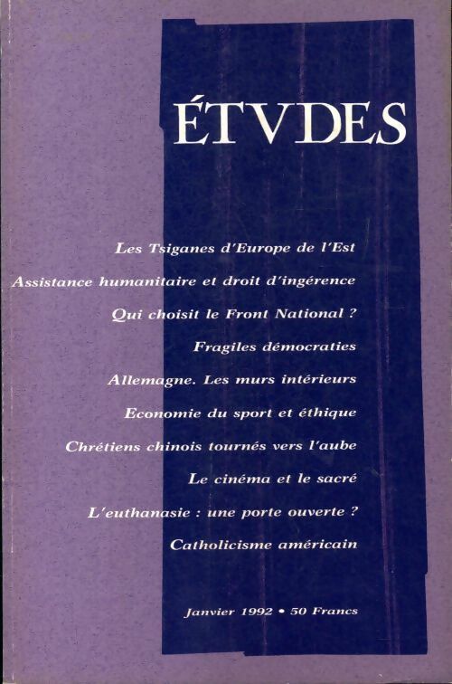 Etudes n°376-1 - Collectif - Livre