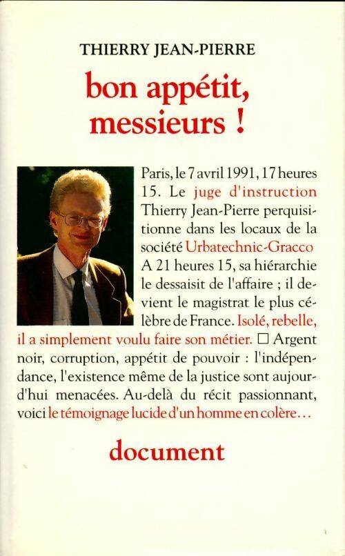 Bon appétit messieurs ! - Thierry Jean-Pierre - Livre