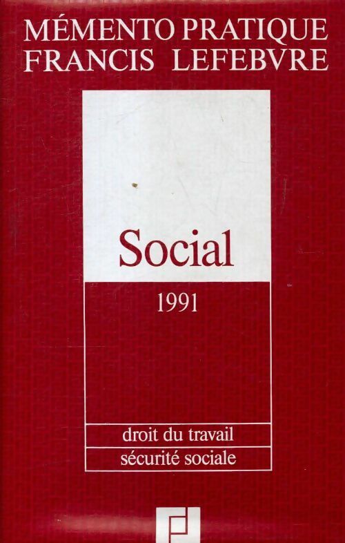 Social 1991 - Francis Lefèbvre - Livre