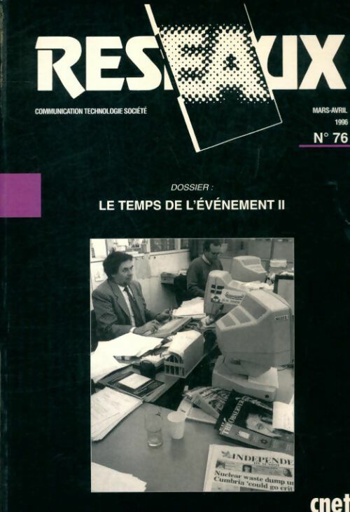 Réseaux n°76 : le temps de l'évènement II - Collectif - Livre