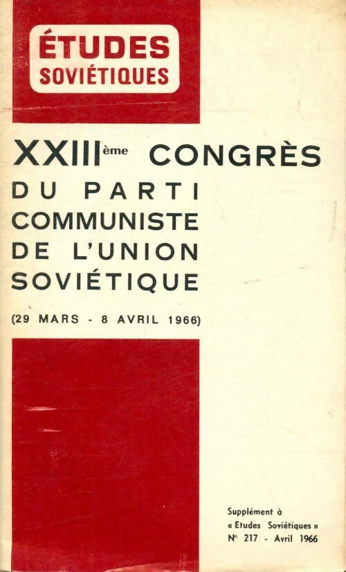 Etudes soviétiques n°217 - Collectif - Livre