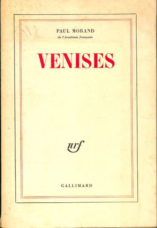 Venises - Paul Morand - Livre