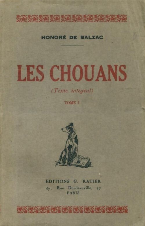 Les Chouans Tome I - Honoré De Balzac - Livre