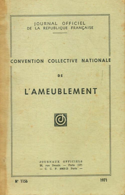 Convention collective nationale de l'ameublement - Collectif - Livre