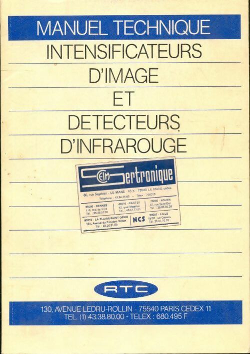 Intensificateurs d'image et détecteurs d'infrarouge - Collectif - Livre