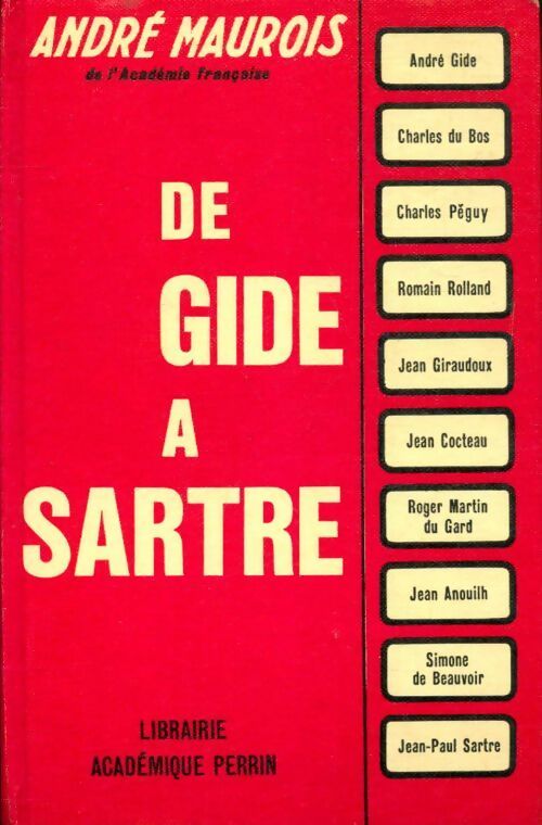 De Gide à Sartre - André Maurois - Livre
