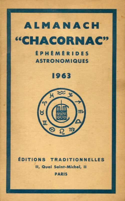 Almanach Chacornac éphémérides astronomiques 1963 - Inconnu - Livre