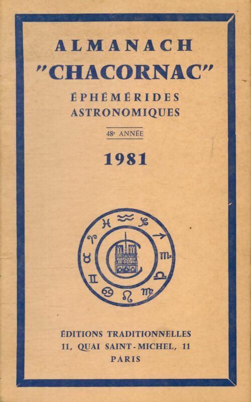 Almanach Chacornac éphémérides astronomiques 1981 - Collectif - Livre