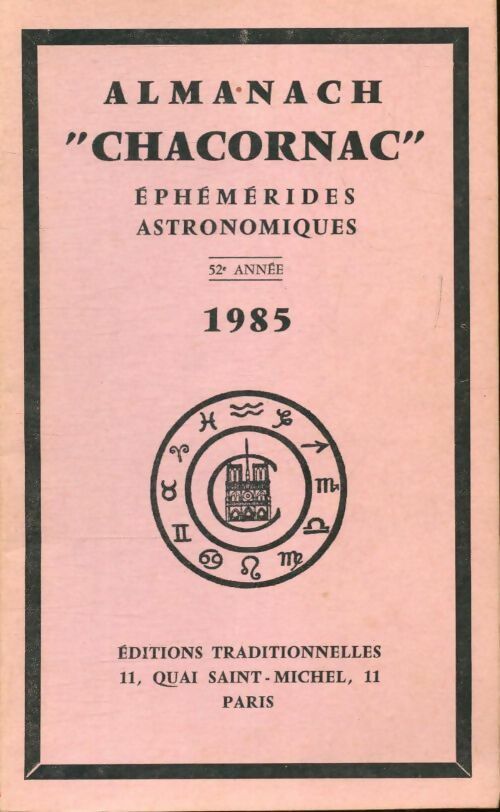 Almanach Chacornac éphémérides astronomiques 1985 - Collectif - Livre