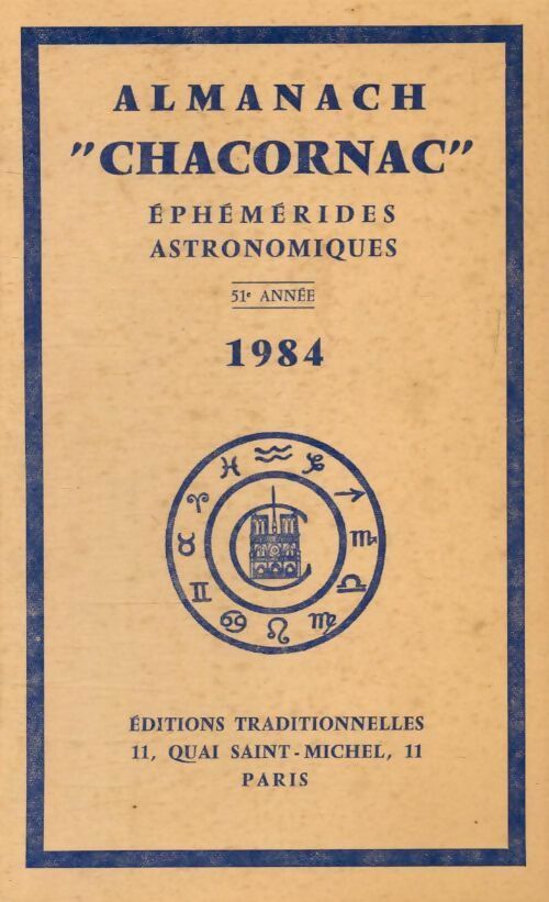 Almanach Chacornac éphémérides astronomiques 1984 - Collectif - Livre