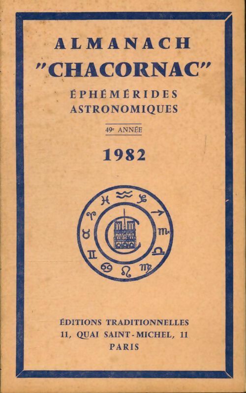 Almanach Chacornac éphémérides astronomiques 1982 - Collectif - Livre