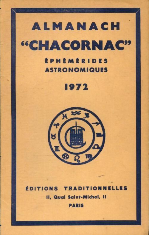 Almanach Chacornac éphémérides astronomiques 1972 - Collectif - Livre
