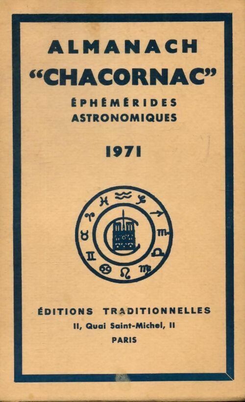 Almanach Chacornac éphémérides astronomiques 1971 - Collectif - Livre