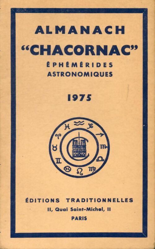 Almanach Chacornac éphémérides astronomiques 1975 - Collectif - Livre