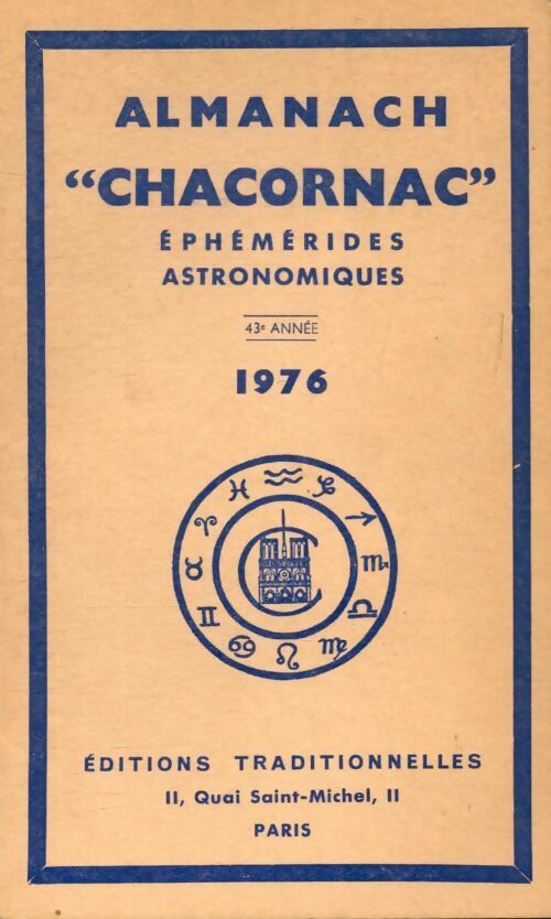 Almanach Chacornac éphémérides astronomiques 1976 - Collectif - Livre
