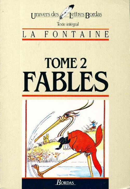 Fables Tome II - Jean De La Fontaine - Livre