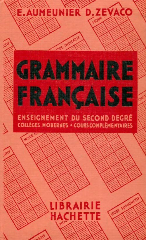 Grammaire française - E. Aumenieur - Livre