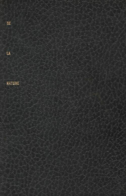 De la nature - Lucrèce - Livre