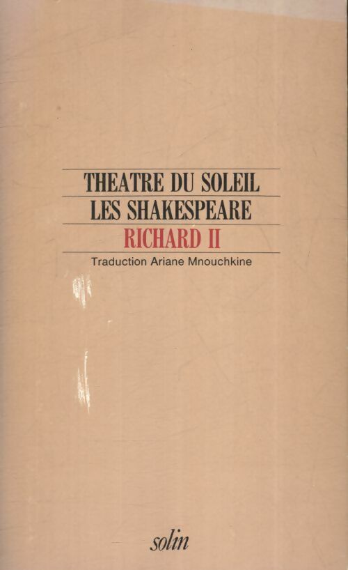 Richard II - William Shakespeare - Livre