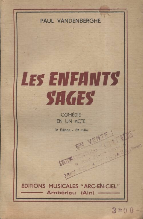 Les enfants sages - Paul Vandenberghe - Livre