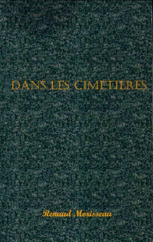 Dans les cimetières - Renaud Morisseau - Livre