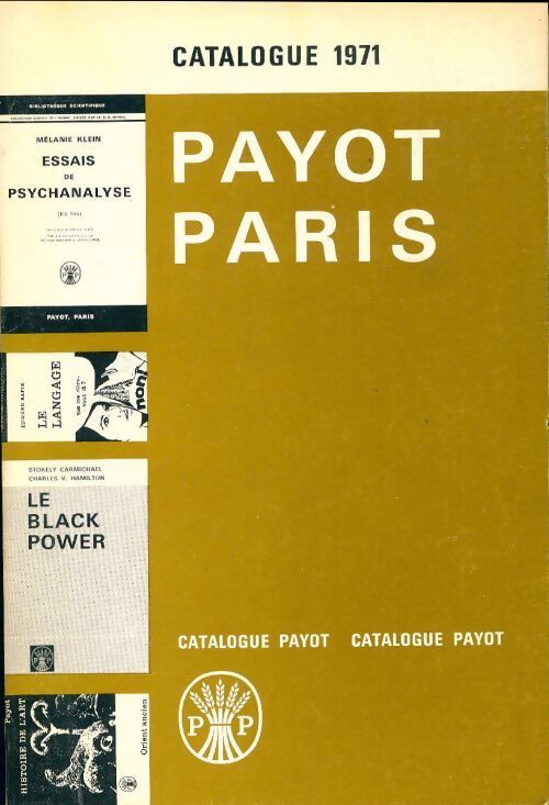 Catalogue Payot 1971 - Inconnu - Livre