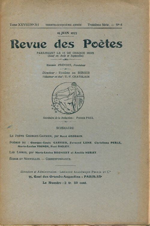 Revue des poètes n°311 - Collectif - Livre