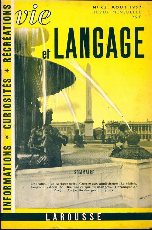 Vie et langage n°65 - Collectif - Livre