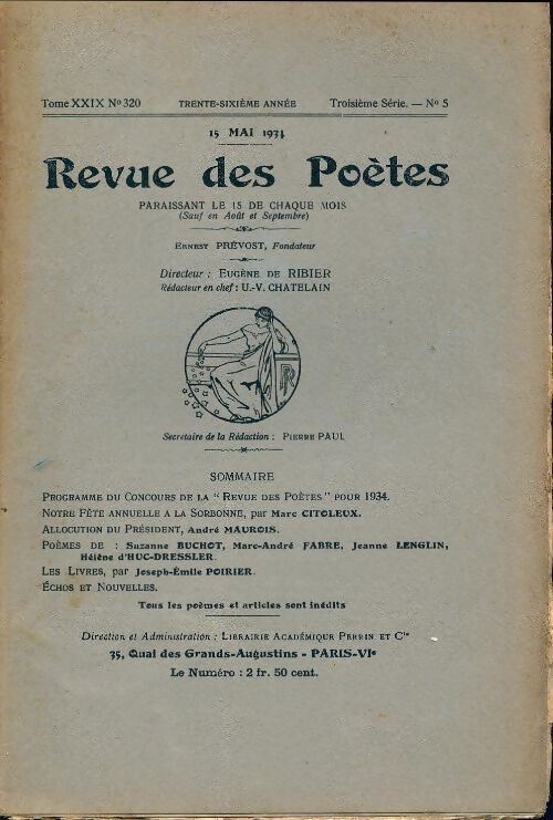 Revue des poètes n°320 - Collectif - Livre