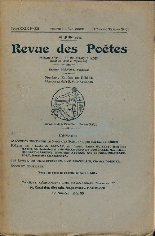 Revue des poètes n°321 - Collectif - Livre