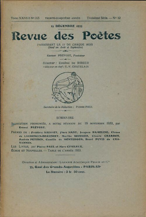 Revue des poètes n°315 - Collectif - Livre